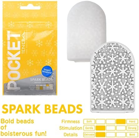 Tenga Pot-006 Spark Beads Pocket Tenga Protable Masturdator, жолта