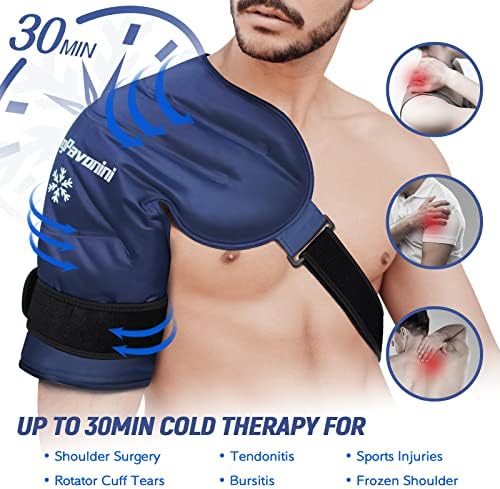 XL рамо мраз пакет ротатор манжетна ладна терапија, ледено пакување со гел за еднократна употреба за повреди на рамото, обвивка