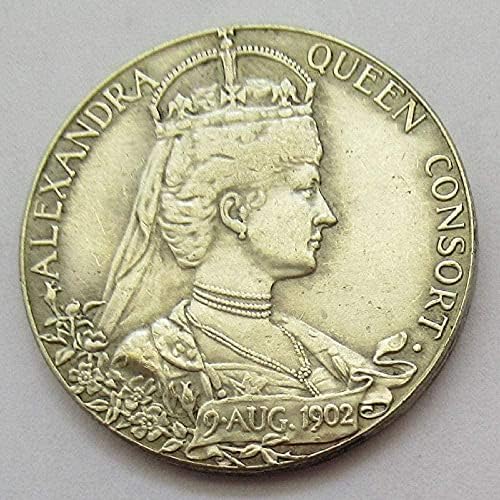 Британски Медал 1902 Странски Копија Комеморативни Монети