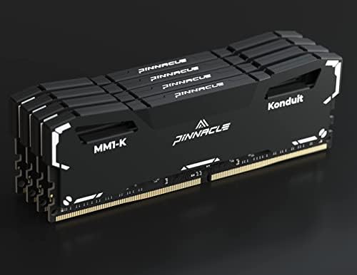 Timetec Pinnacle Konduit 32GB DDR4 3200MHz PC4-25600 CL16-18-18-38 XMP2. 0 Оверклокување 1.35 V Двојна Ранг Компатибилен ЗА AMD И Intel Десктоп Игри Компјутер Меморија Модул-Црна