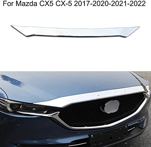 Автомобил Хром Предна Хауба Хауба Решетка За Покривање На Усните Украсете Гарнир За MAZDA CX5 CX-5 2017 2018 2019 2020 2021 2022 2023
