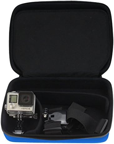 Navitech Blue Heavy Duty Rugged Hard Case/Cover компатибилен со Goxtreme Rallye Silver HD Action Camera