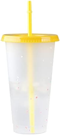Месијо креативна вода чаша во боја чип чаша pp пластична чаша боја чип пластична транспарентна слама чаша 710ml ладна промена