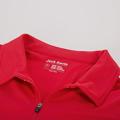 Jackек Смит, женски голф поло маички по поштенски патенти со долги ракави, тениски врвови на тенис тенок атлетски пуловер s-xxl