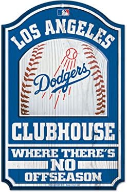 Wincraft MLB Лос Анџелес Доџерс 28734012 Дрво знак, 11 x 17, црно