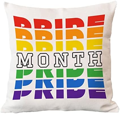 Гордост месец ЛГБТК фрли перница за капаци на перница за геј, геј гордост виножито ЛГБТ истиот пол геј перница, плоштад декорт -перници за
