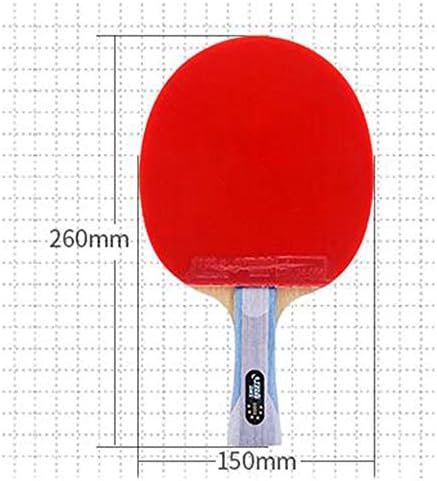 Sshhi 6 Star Ping Pong Racket, Sports Series, Ping Pong Racket Set, погоден за средно играчи, цврсти / како што е прикажано / 26 × 15см