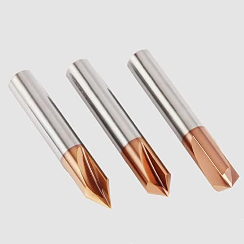 MMOOCO End Mills, Chamfer Tools Milling Cutter Carbide Corner Router Bit Chamfering End Mill Mill Deburring Edges Blutes