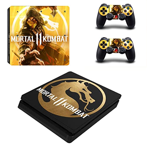 За PS4 Pro - Game Ninja Mortal Најдобра војна Kombat x PS4 или PS5 налепница за кожа за PlayStation 4 или 5 конзола и контролори