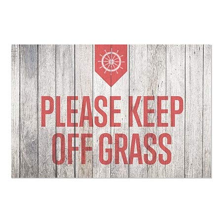CGSignLab | „Те молам, чувај го тревата -Наутичко дрво“ прозорецот се држеше | 36 x24