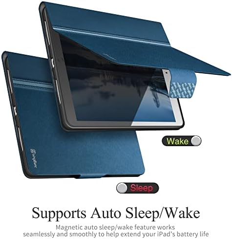 Kingblanc ipad Air 3rd Generation 2019 / iPad Pro 10.5 инчи 2017 случај со држач за молив на Apple, автоматско спиење / будење,