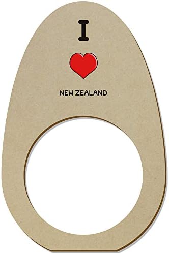 Azeeda 5 x 'Јас ги сакам Нов Зеланд' Дрвени прстени/држачи за салфета