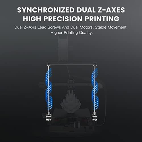Creality 3D печатач Ender 3 S1 Plus со CR Touch Auto Envinging, висока прецизност Z-оска двојна завртка, отстранлива плоча за градење со надградена 4PCS Creality 3D печатач Алуминиумска алуминиу