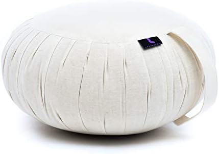 Перница за јога за јога leewadee zafu-Тркалезна перниче за медитација за вежби за јога, перница од лесен под, исполнета со еко-пријателски