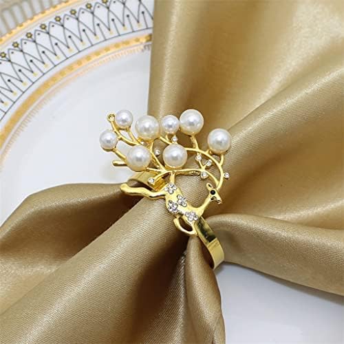 Дуба 12 парчиња салфетка прстен метална салфетка тока погодна за декорација на трпезариска забава за свадбени празници