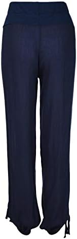 Капри панталони за жени плус големина лабава случајна рушена јога салон хареми пантолони S-5XL