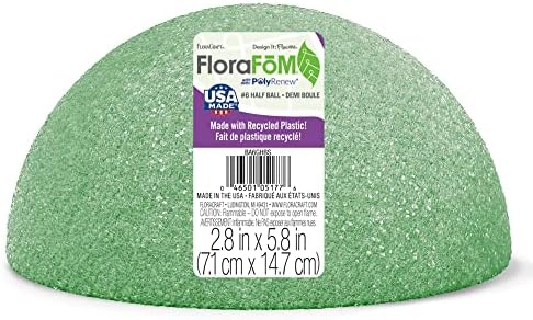 24 пакет: Floracraft® Florafōm® 6 ”; Зелена половина топка пена