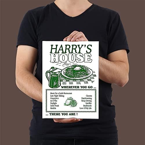 Уваво Хари стил Постер за декор со соба Зелени постери куќа музички албум мени список wallид уметност легендарен уметник насловната