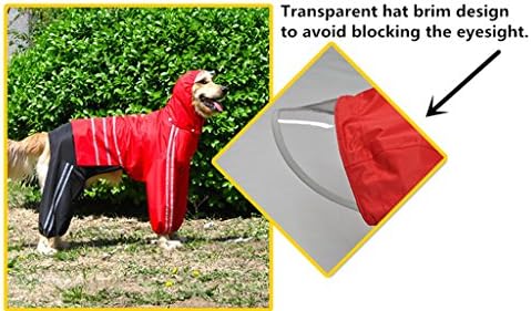 Leowow Големото куче со двојно слој Худи со водоотпорна јакна за носење на дожд -Медиум/М -Ред