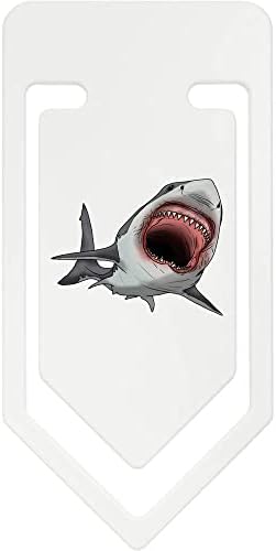 Азиеда 141мм „Голем бел ајкула залак“ гигантски пластичен клип за хартија
