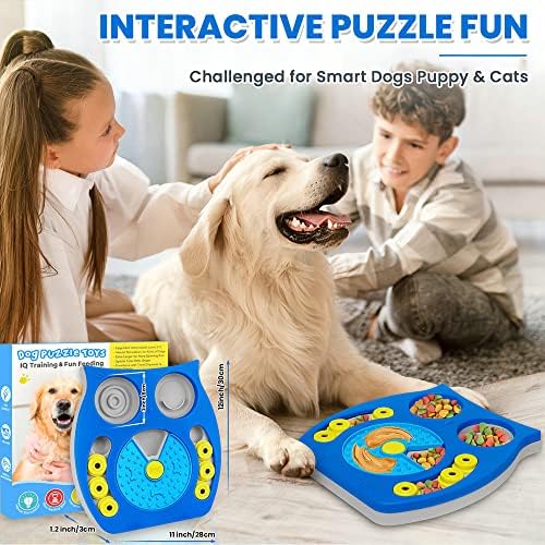 Играчки за загатки за кучиња anонсан, интерактивна игра за кучиња, играчки за збогатување на кучиња за кученце ментално стимулирање