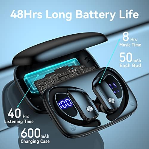 FK Тргување Безжични Слушалки За Doogee S89 Pro Bluetooth Слушалки 48 часа Репродуцирајте Спортски Слушалки Со LED Дисплеј