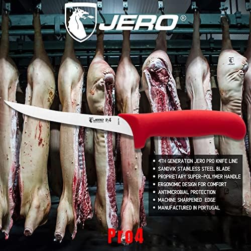 Јеро Про 4 Серија 6 Инчен Заоблен Цврст Нож За Коскење-Професионален Нож За Коскење-Сандвик Нож Од Нерѓосувачки Челик Со Висок Јаглерод-Ergогрип
