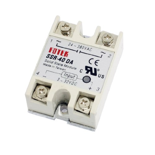 UXCELL A12072600UX0078 DC-AC Metal Base Solid State Relay SSR-40DA 40A излез AC 24-380V