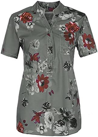 Блузи за жени мода 2023 женски врвови облечени лето лето излегување на врвни секси кошули деловно копче надолу од кошула облека