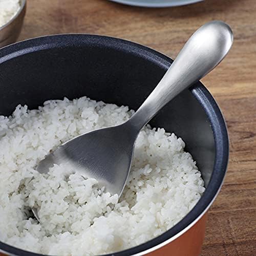 Грав лесен ориз лажица лажица од не'рѓосувачки челик ориз лопатка не стапче ориз лажица што служи ориз шпатула без гребнатини ориз