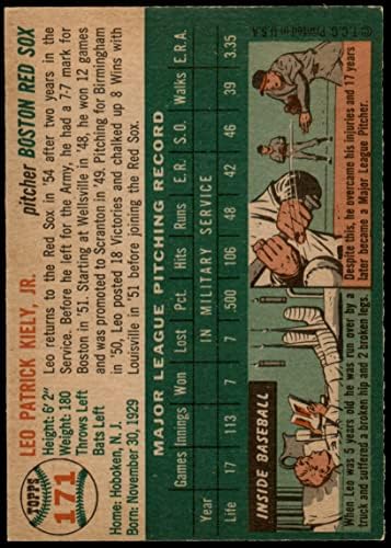 1954 Топпс 171 Лео Кили Бостон Ред Сокс Дин картички 5 - Екс Ред Сокс