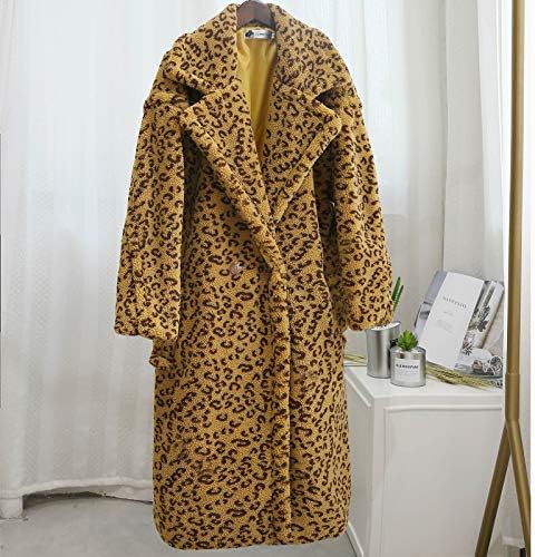 Prdecexlu Основна јакна за жени канцеларија Долг ракав Одмор плус дебела капут леопард истегнување лаптопчиња