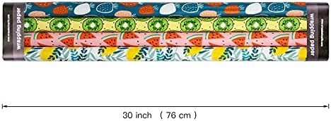 ЗАВИТКУВАЊЕ Хартија За Завиткување Дизајн На Овошје - Сите Прилики Овошје Совршено За Забава, Одмор, Подарок За Туширање За Бебиња Пакување-4