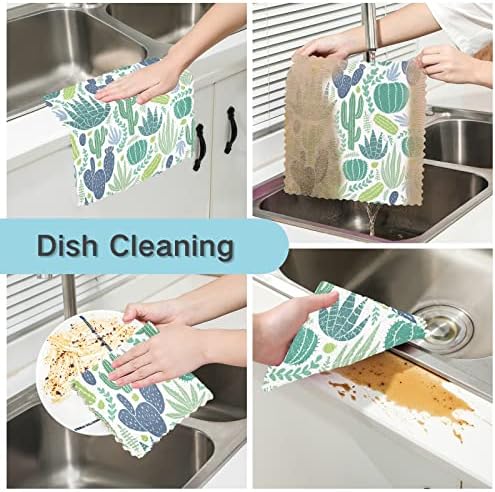 Синестр кактус зелена кујна садови за миење садови Поставете печки за миење садови за миење садови за чистење за чистење, чистачи за чистење за