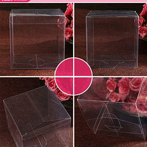 Амосфун Корист Кутии 10 Парчиња Кутии за пакување бонбони контејнери кутии карамела јасна кутија стапчиња пластика &засилувач; рачно изработено