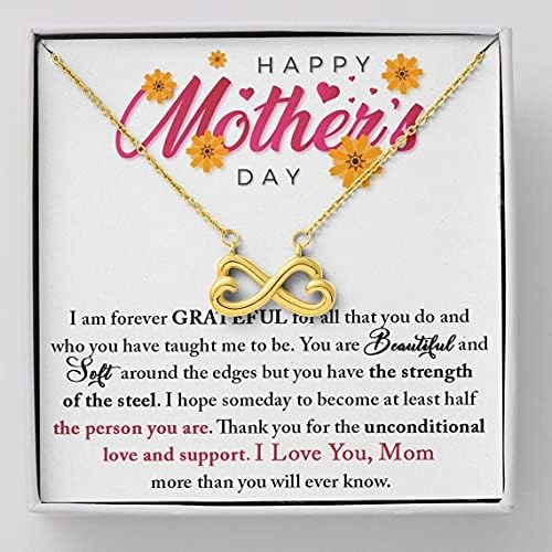 Подарок За Денот на мајките, Ѓердан Од Мајка, Подарок За Денот На Мајката За Мама, Бесконечно Срце За Мама На Денот На Мајката, Накит Од Мајка,