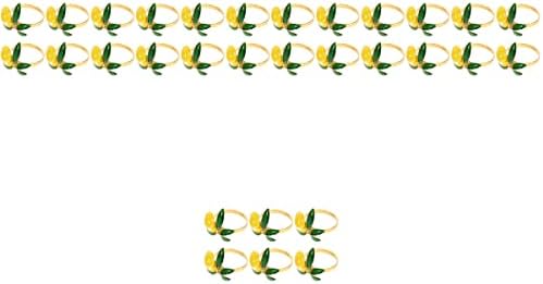 СОСОПОРТ 30 парчиња банкет со салфетка прстени од лимон салфетки хавајски забави на салфетки