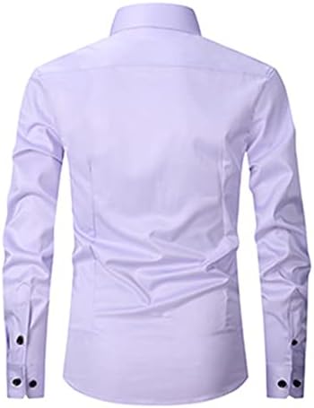 Копче за долг ракав на маифу-GJ, надолу кошули со цврста боја, тенок кошули со лесна боја, класичен стилски деловен фустан кошула