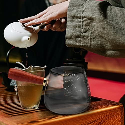 Еспресо истура чаша чај саем чаша чајник: диспензерот за чај со дрвена рачка кафе млеко крема за млеко 350 мл за домашно кујно кафе