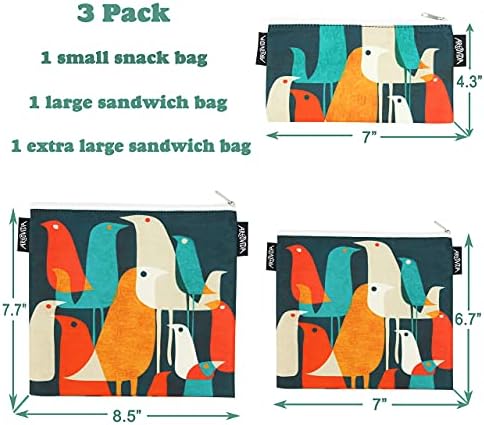 Артовида Уметници Колективни Торби За Ручек За Повеќекратна Употреба | Кеси За Ужина И Сендвичи Со Двослоен Дизајн Подобрен Со Патент