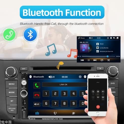 Двоен Дин Автомобил Стерео Со Bluetooth и Резервна Камера 7 инчен HD Екран На Допир Мултимедијален Автомобил Аудио Приемници Поддршка FM USB