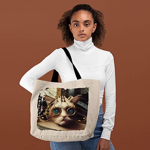 Кул торба за мачки за мачки - графичка торба за купување - уникатна торба за тота