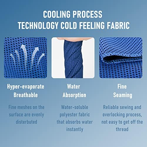Felizhouse 8 Пакувани крпи за ладење, инстант ладење на вратот, мраз крпа, мека ладна крпа за дишење, микрофибер пешкир за врат и лице за топло