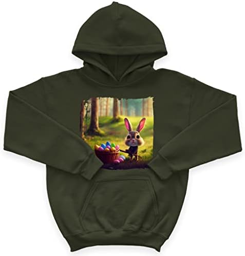 Симпатична велигденска зајаче детска сунѓерска руно качулка - качулка за деца со цртани филмови - графичка худи за деца