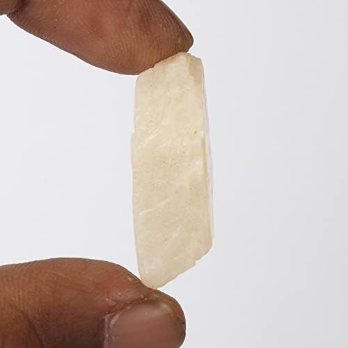 Gemhub бел суров груб месечен камен, природен заздравувачки кристал 58,15 ct лабав камен за кабинг