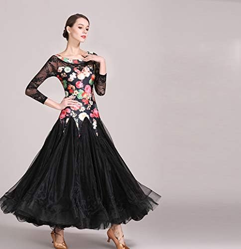 Флорална сала за модерен валцерски стандарден фустан за фустани танцувачки фустан