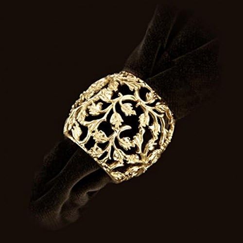 14к злато позлатено салфетки прстени накит Лорел колекција - сет од 4