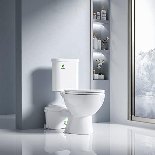 Superflo upflush тоалетот за подрум за мацерирање на тоалетот со пумпа за мацератори и тоалети со две парчиња со 4 влезови во вода за