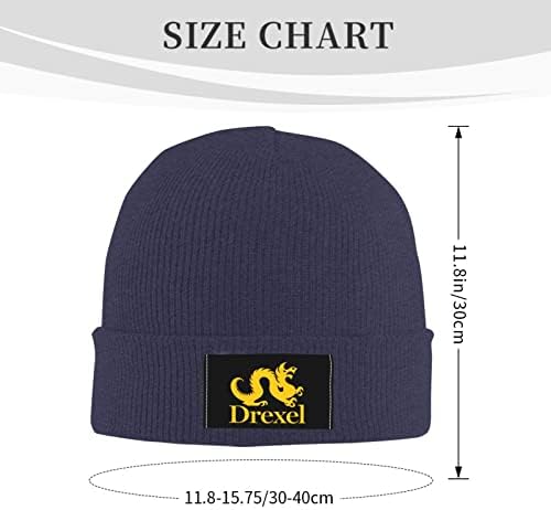 Cwokakde Drexel University Logo Print Beanie плетена капа волнена капа топла мода на отворено плетено капаче унисекс