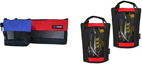 Торба со алатка за алатка за алатки Melotough ， мали вреќи со патент/повеќенаменски алатка за складирање на торбички за складирање со прозорец